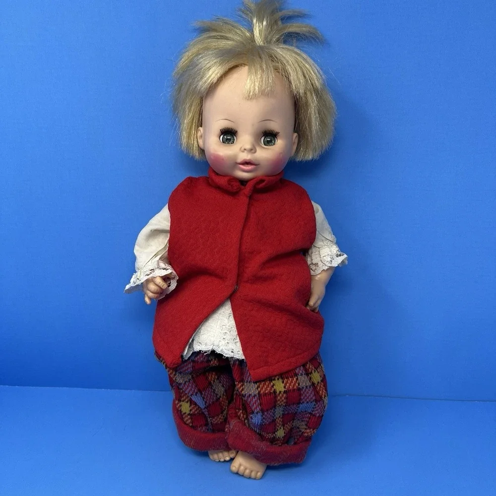 Vintage Horsman Doll 1974 Sleep Eyes‎ Open Close Plastic Collectible 13 Inch Toy